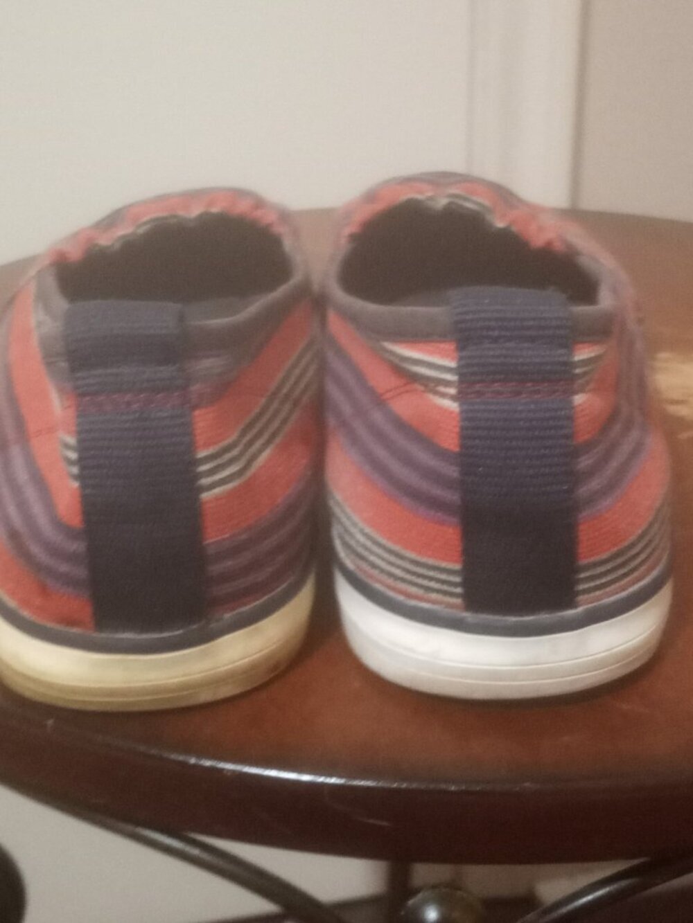 Tory Burch Raymond Striped Canvas Flat Comfort Shoes Women's 8M - Picture 9 of 12